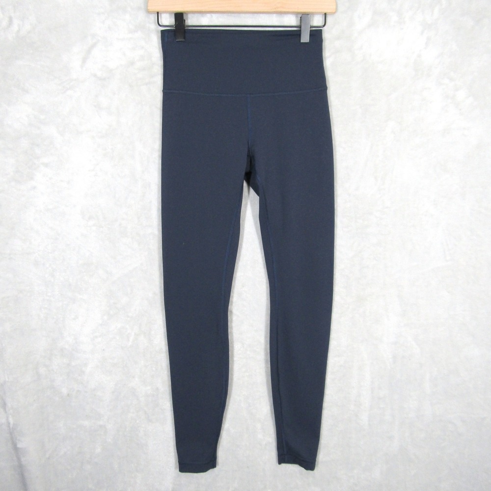 Lululemon Wunder Train High-Rise PantTrue Navy Blue Nulu Yoga Leggings Womens 6